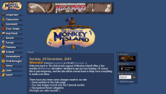 The website back in late 2001