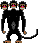 Three-headed monkey