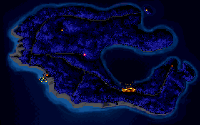 Mêlée Island overview map