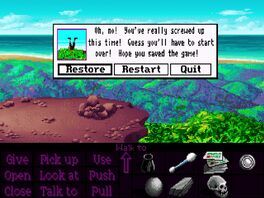 Guybrush is saved by rubber tree