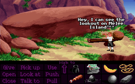 Spying on the Lookout from Monkey Island