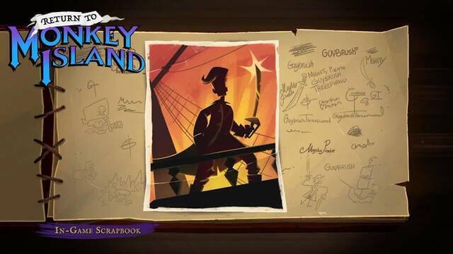 Scrapbook announcement for Return to Monkey Island